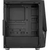 Aerocool PGS Zauron FRGB-G-BK-v1 Midi Tower datora korpuss spēlētājiem, ATX/micro-ATX/Mini-ITX, rūdīts stikls, FRGB, melns