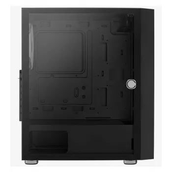 Aerocool PGS Graphite-G-BK-v2 FRGB Midi Tower korpuss datoram, ATX, melns