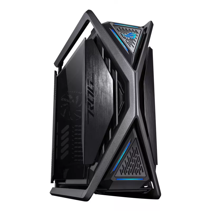PC korpuss ASUS ROG Hyperion GR701 BTF Edition tornis — melns, rūdīts stikls, E-ATX/ATX/microATX atbalsts, 46 cm GPU, 420 mm augšējais radiators