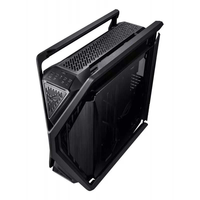 PC korpuss ASUS ROG Hyperion GR701 BTF Edition tornis — melns, rūdīts stikls, E-ATX/ATX/microATX atbalsts, 46 cm GPU, 420 mm augšējais radiators