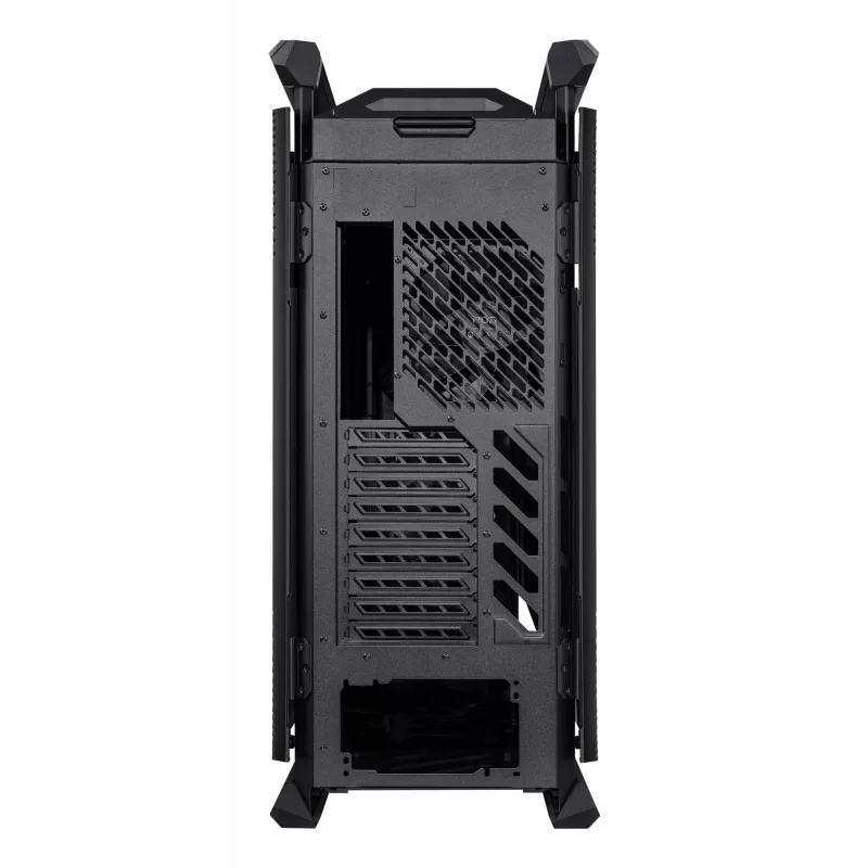 PC korpuss ASUS ROG Hyperion GR701 BTF Edition tornis — melns, rūdīts stikls, E-ATX/ATX/microATX atbalsts, 46 cm GPU, 420 mm augšējais radiators