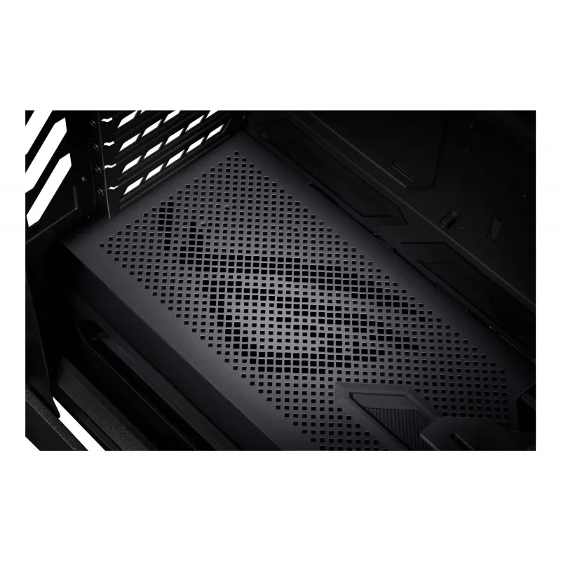 PC korpuss ASUS ROG Hyperion GR701 BTF Edition tornis — melns, rūdīts stikls, E-ATX/ATX/microATX atbalsts, 46 cm GPU, 420 mm augšējais radiators