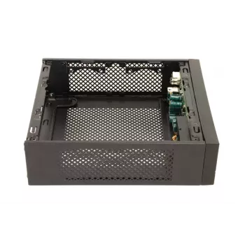 PC korpuss CHIEFTEC IX-01B-OP Small Form Factor SFF Mini-ITX, 1×3.5 collu slots, tērauds, melns
