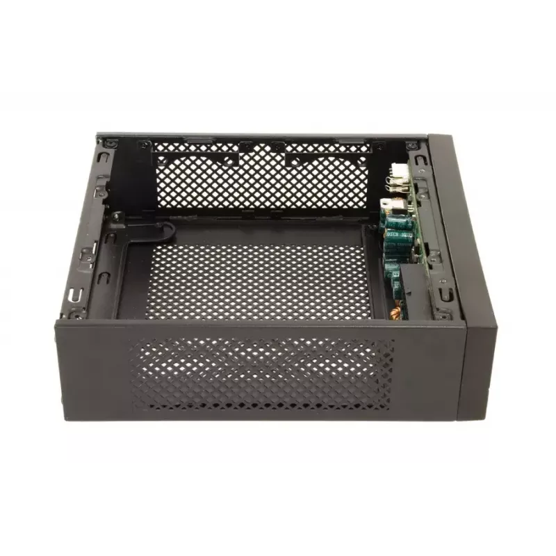 PC korpuss CHIEFTEC IX-01B-OP Small Form Factor SFF Mini-ITX, 1×3.5 collu slots, tērauds, melns