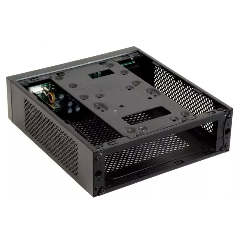 PC korpuss CHIEFTEC IX-01B-OP Small Form Factor SFF Mini-ITX, 1×3.5 collu slots, tērauds, melns