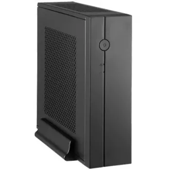 PC korpuss CHIEFTEC IX-01B-OP Small Form Factor SFF Mini-ITX, 1×3.5 collu slots, tērauds, melns