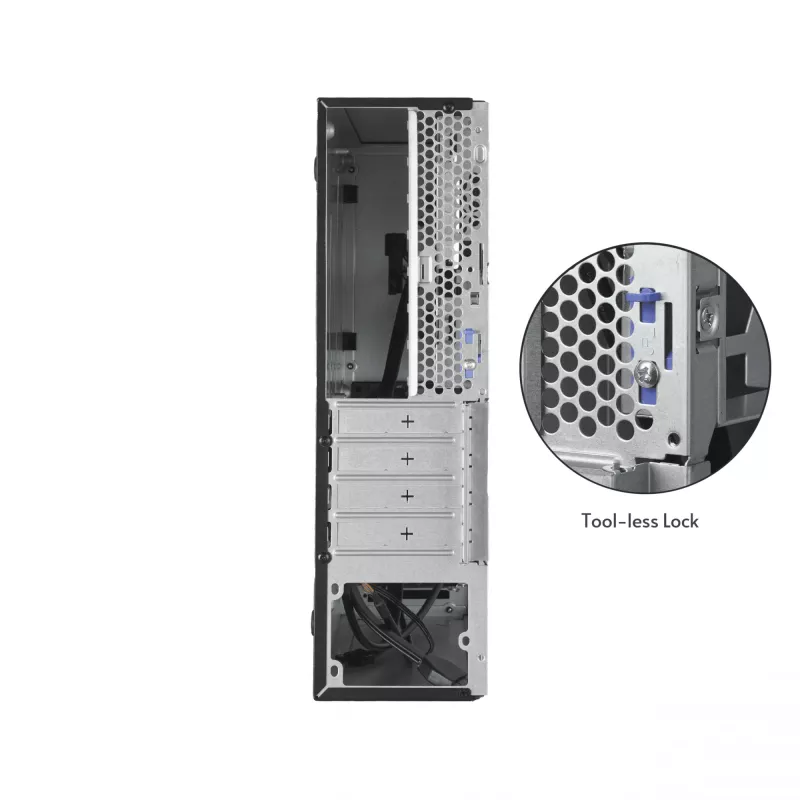 Chieftec UNI Series BE-10B-300 kompakts datora korpuss, microATX/Mini-ITX, ar 300 W TFX barošanas bloku, 2x USB 3.2 Gen 1, 2x USB 2.0, melns