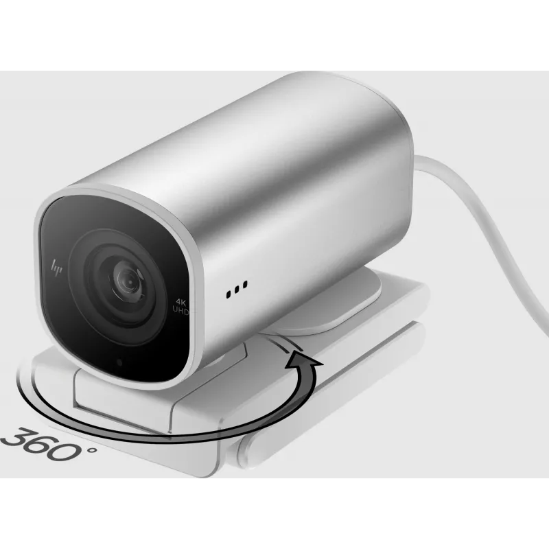 HP 960 4K straumēšanas tīmekļa kamera, 8 MP, 3840 x 2160 pikseļi, 4K Ultra HD, 30 fps, 5x, mājas lietošanai
