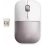 HP Wireless Mouse Z3700 - Balts/Rozā, Ambidextrous, RF Bezvadu, 1200 DPI