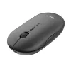 Trust Puck uzlādējama bezvadu īpaši plāna pele, ambidekstra, optiska, RF bezvadu + Bluetooth, 1600 DPI, melna
