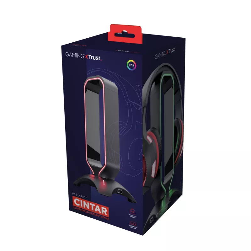 Trust GXT 265 Cintar RGB galvas austiņu statīvs