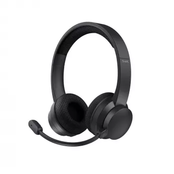 Trust Ayda austiņas ar vadu un bezvadu, Bluetooth, USB-C, melnas