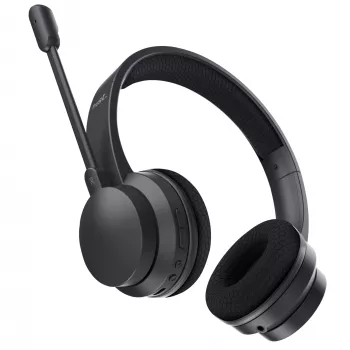 Trust Ayda austiņas ar vadu un bezvadu, Bluetooth, USB-C, melnas