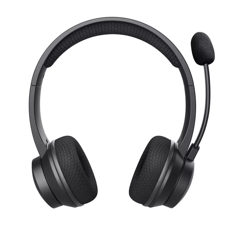 Trust Ayda austiņas ar vadu un bezvadu, Bluetooth, USB-C, melnas