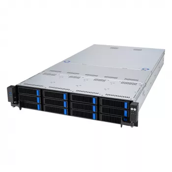 ASUS RS521A-E12-RS12U Socket SP5 Rack (2U) Melns, Sudrabs