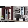 Peldošo plauktu komplekts Cama Meble SOHO 1250×200×200 mm, skaidu plātne, melns matēts (divi plaukti)