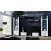 Peldošo plauktu komplekts Cama Meble SOHO 1250×200×200 mm, skaidu plātne, melns matēts (divi plaukti)
