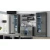 Peldošo plauktu komplekts Cama Meble SOHO, 2 plaukti, 1250×200×200 mm, skaidu plātne, pelēks matēts