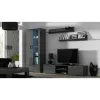 Peldošo plauktu komplekts Cama Meble SOHO, 2 plaukti, 1250×200×200 mm, skaidu plātne, pelēks matēts