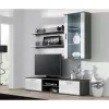 Peldošo plauktu komplekts Cama Meble SOHO, 2 plaukti, 1250×200×200 mm, skaidu plātne, pelēks matēts
