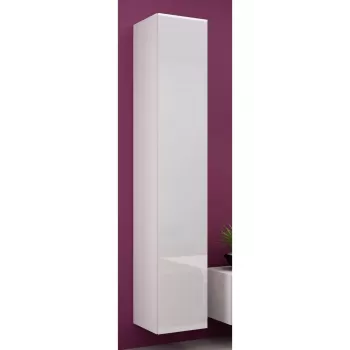 Pie sienas montējams skapis cama meble VIGO 180 — 1800×400×300 mm, balts/balts spīdums
