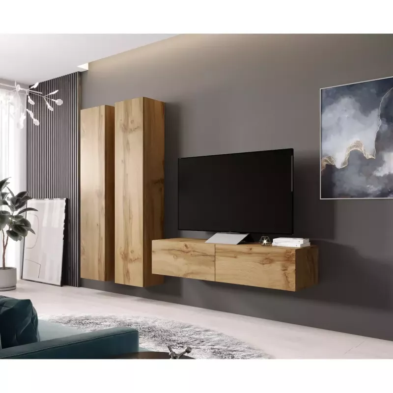 Pie sienas montējams skapis Cama Meble VIGO 180, 1800×400×300 mm, Votāna ozols