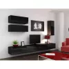 Pie sienas montējams skapis VIGO 90, 900×350×320 mm, melns/melns spīdums