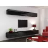 Pie sienas montējams skapis VIGO 90, 900×350×320 mm, melns/melns spīdums