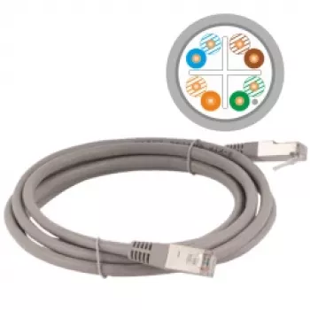 ALANTEC Patch Kabelis - CAT6 - F/UTP - 5m - Pelēks