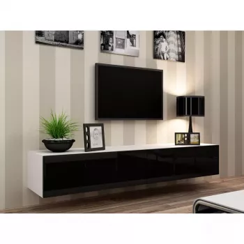 TV statīvs cama meble VIGO 180 — 1800×400×300 mm, balts