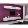 TV statīvs Cama Meble VIGO 140, 1400×400×300 mm, balts spīdums augšdaļa, skaidu plātne, balts rāmis