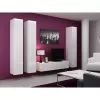 TV statīvs Cama Meble VIGO 140, 1400×400×300 mm, balts spīdums augšdaļa, skaidu plātne, balts rāmis