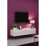 TV statīvs Cama Meble VIGO 140, 1400×400×300 mm, balts spīdums augšdaļa, skaidu plātne, balts rāmis