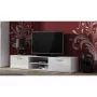 TV statīvs cama meble SOHO 180 — 1800×430×370 mm, balta virsma (skaidu plātne), balts rāmis