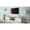 TV skapis Cama Meble GRANERO RTV 200x56.7x35 cm — balts matēts, skaidu plātne