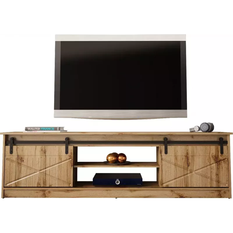TV skapis Cama Meble GRANERO RTV, Wotan ozola finieris, 2000×350×567 mm