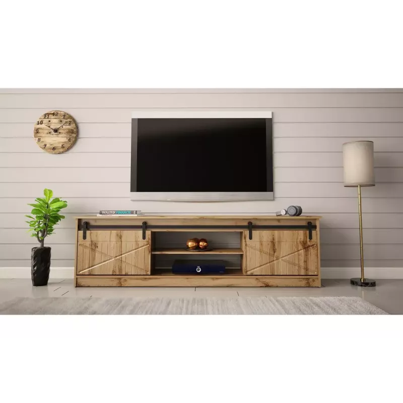 TV skapis Cama Meble GRANERO RTV, Wotan ozola finieris, 2000×350×567 mm