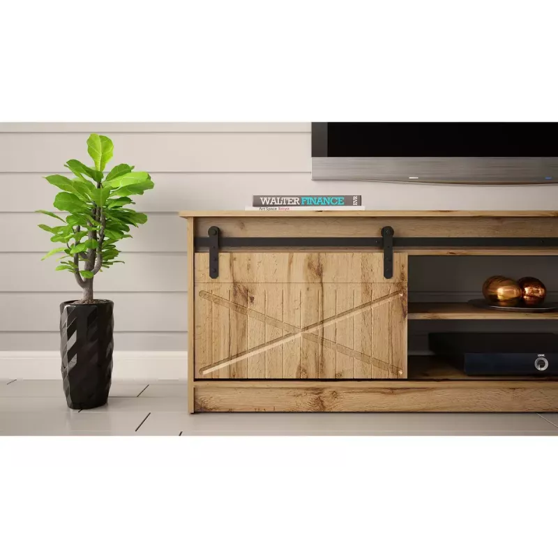 TV skapis Cama Meble GRANERO RTV, Wotan ozola finieris, 2000×350×567 mm