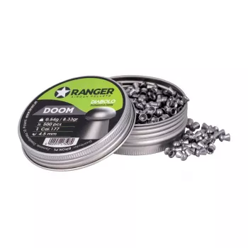 Airgun lodes RANGER 4.5 mm Diabolo Professional Doom, 0.54 g, 500 gab., alumīnija dozators