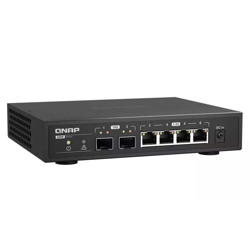 QNAP QSW-2104-2S tīkla slēdzis Nepārvaldāms 2.5G Ethernet Melns