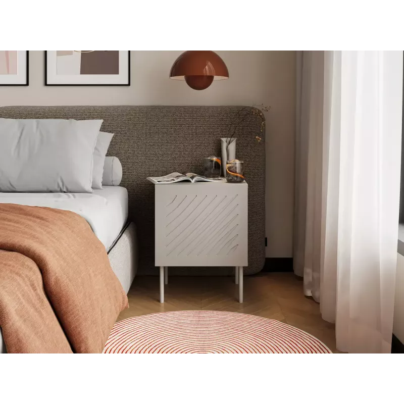 Naktsgaldiņš Cama meble SIENA 44.5×40×59 cm, kašmira matēts, MDF un skaidu plātne, komplektā 2 gab.