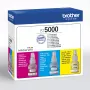Brother BT-5000C saderīgu tintes kasetņu komplekts, 3 krāsas (Cyan, Magenta, Yellow), 3 gab., 48,8 ml, 5000 lpp.