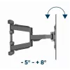 TV sienas stiprinājums Gembird WM-75ST-01 32 inch–75 inch, VESA 600x400, 45.5 kg, regulējams 4.9–49.1 cm, slīpums -5°–8°