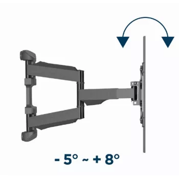 TV sienas stiprinājums Gembird WM-75ST-01 32 inch–75 inch, VESA 600x400, 45.5 kg, regulējams 4.9–49.1 cm, slīpums -5°–8°