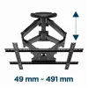 TV sienas stiprinājums Gembird WM-75ST-01 32 inch–75 inch, VESA 600x400, 45.5 kg, regulējams 4.9–49.1 cm, slīpums -5°–8°
