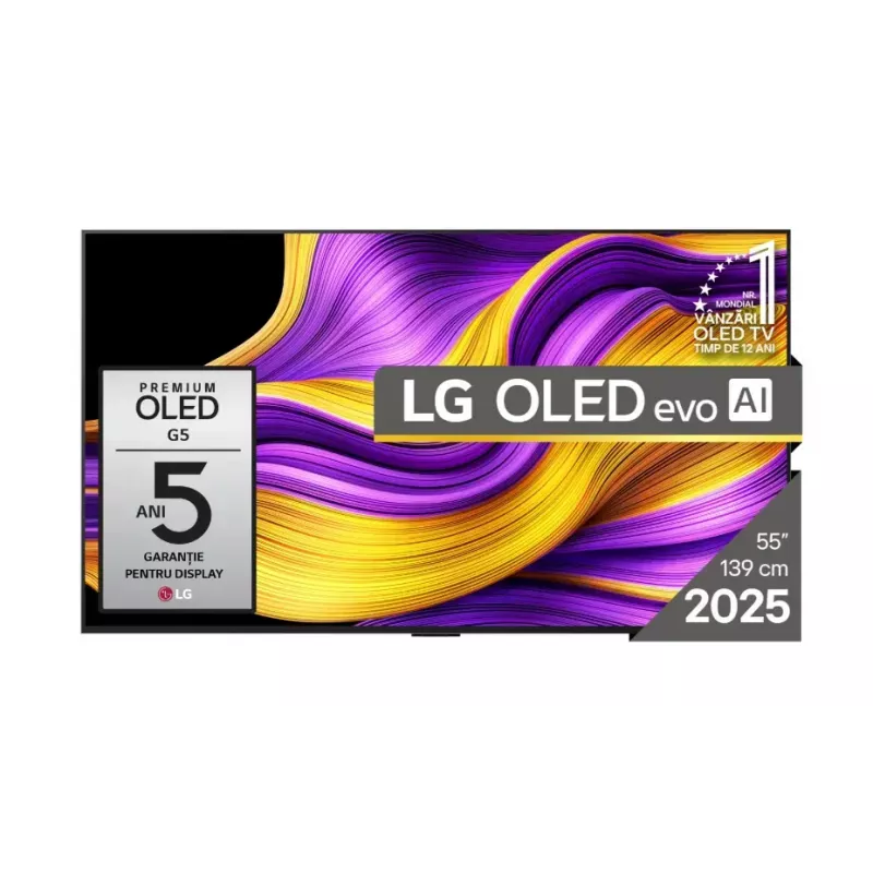 LG OLED evo AI OLED55G51LW televizors 139,7 cm (55 inch) 4K Ultra HD Smart TV Wi-Fi Melns