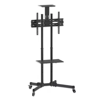 Manhattan 461238 Mobilais grīdas statīvs TV un monitoram, melns, 1803 mm, VESA 200x200–600x400, līdz 50 kg