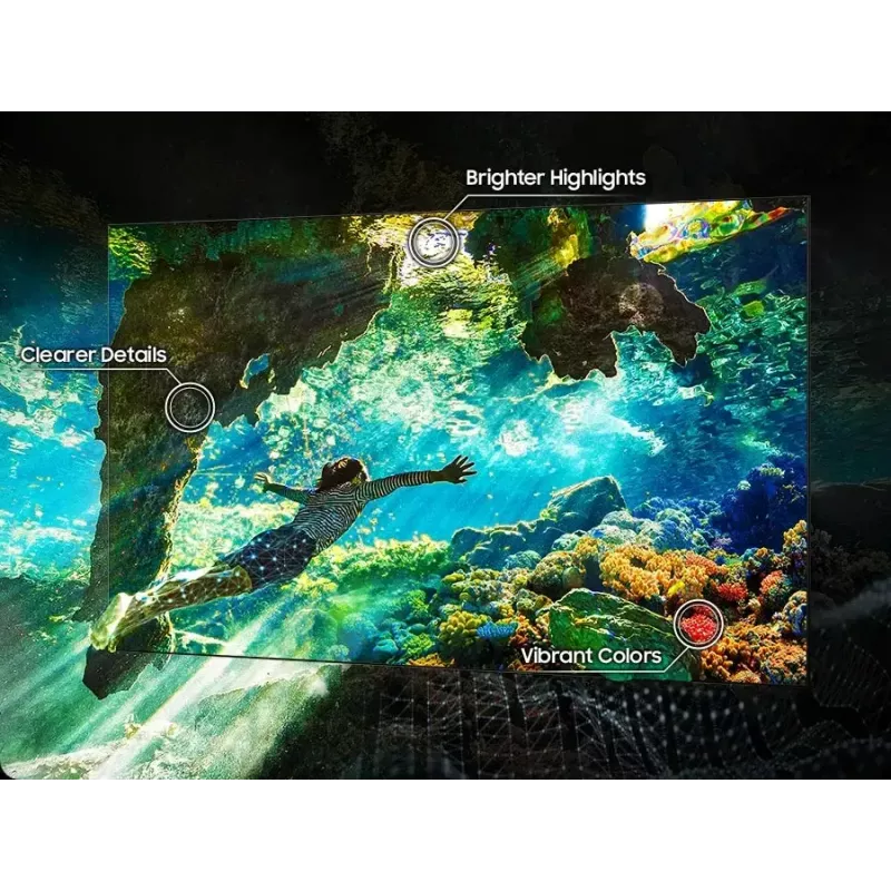 TV Samsung 75 collu Neo QLED QN85F 4K UHD, Neo QLED, 3840×2160, Tizen, Wi‑Fi, HDMI×4, 75 colli (189 cm), Sudrabs