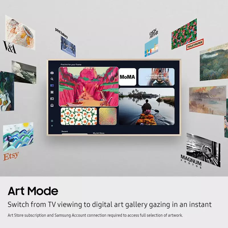 Televizors Samsung QE65LS03FAUXXH 65 collu The Frame QLED 4K HDR Smart TV, 3840×2160, Tizen, 120Hz
