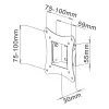 Techly ICA-LCD-900 76,2 cm (30 collu) Melns sienas stiprinājums